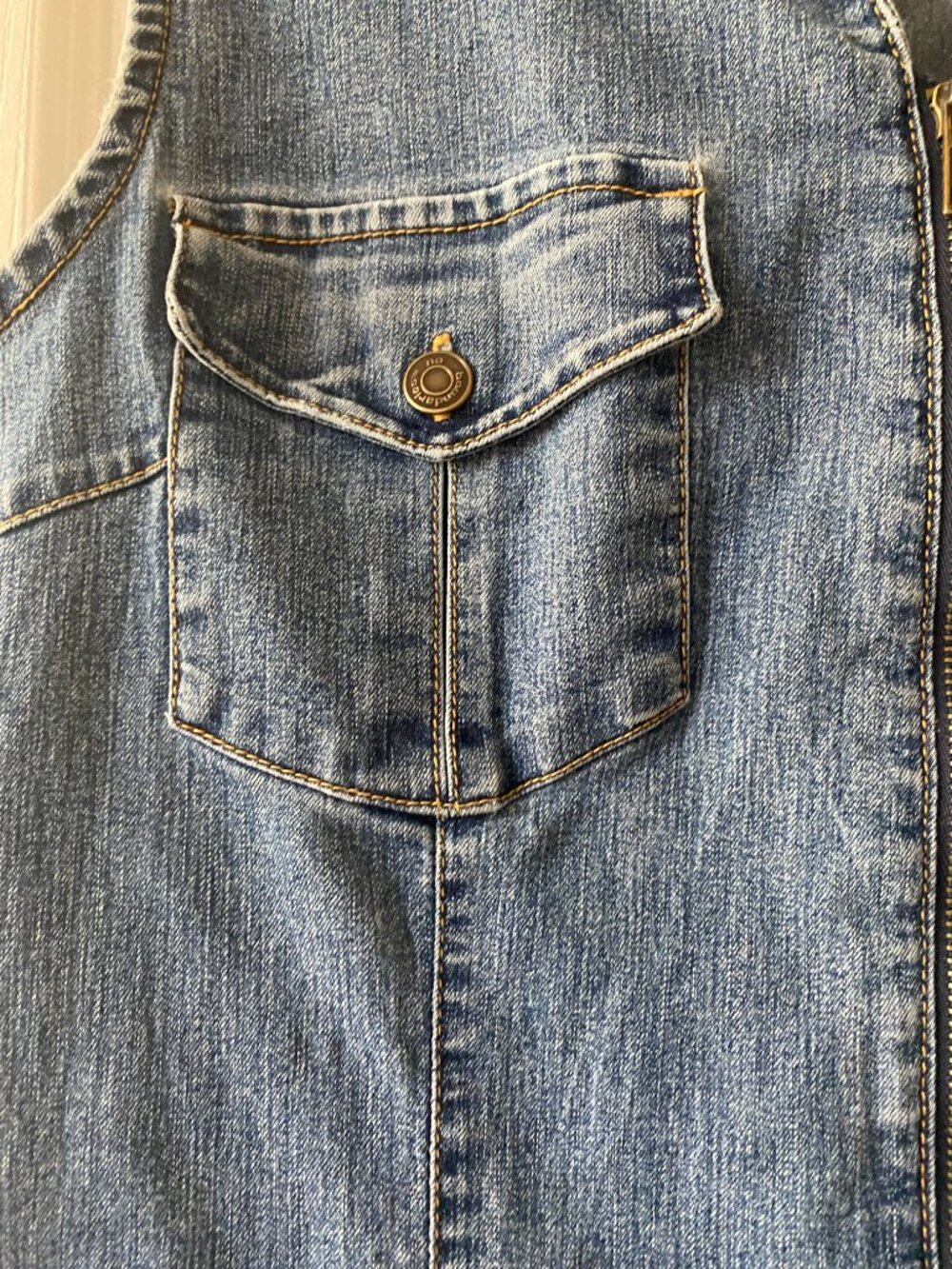Vintage Western Y2K Denim Wide Leg Jumpsuit No Boundaries - Picture 5 of 8